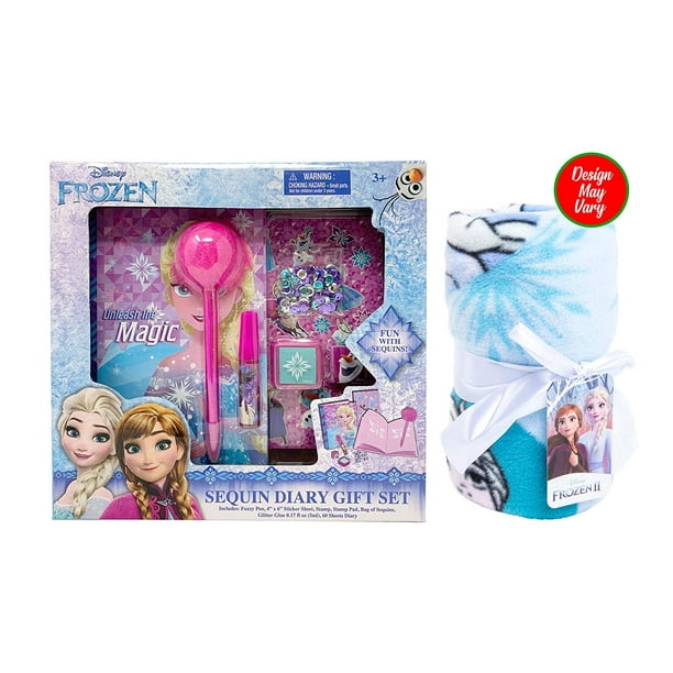 Sister Novelties Frozen Diary Journal Pack Bundled with Frozen Throw