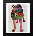 thumbnail image 2 of Fab Funky 12x14 Black Modern Framed Museum Art Print Titled - Staffordshire Bull Terrier - Patchwork, 2 of 5