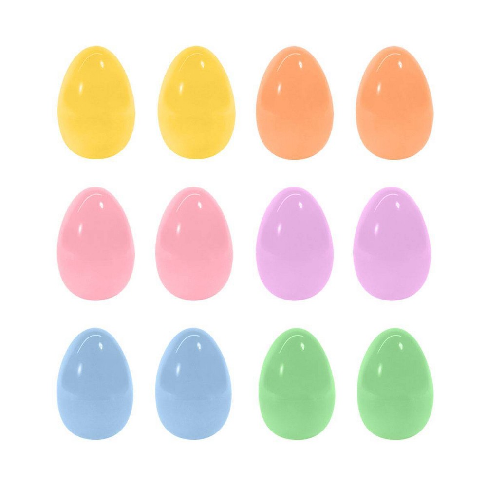 12ct Easter Plastic Fillable Eggs Spritz