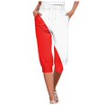 thumbnail image 1 of YDLCAFD Capris For Women 4Th Of July Flag Independence Day Print Pants Bottom Drawstring Joggers, 1 of 5