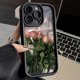 thumbnail image 3 of Funda de silicona con pintura al óleo para iPhone, carcasa con flor rosa blanca para iPhone 11, 12, 13, 14, 15 Pro Max, XS, X, XR, 78 Plus, SE 2020, 3 of 5