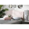 thumbnail image 4 of Baxton Studio Aubrey Modern and Contemporary Light Pink Velvet Fabric Upholstered Queen Size Headboard,Wholesale, 4 of 7