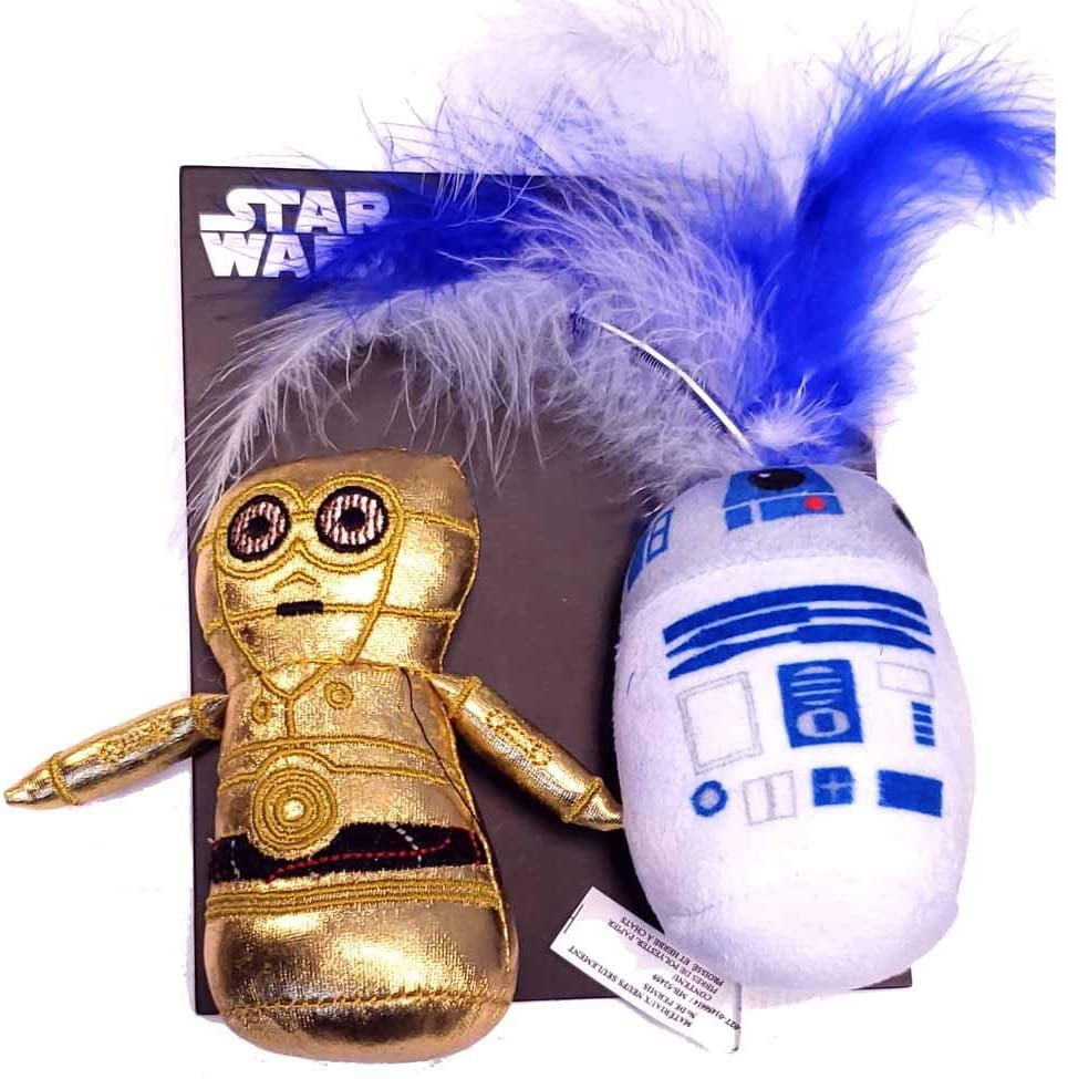 Silver Paw Star Wars C 3po And R2 D2 Character 2 Pack Cat Toy Set With Catnip 2 Pack Of Droids C 3po And R2 D2 By Visit The Silver Paw Store Walmart Com