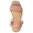 thumbnail image 3 of Wonder Nation Little & Big Girl Casual Braided Ankle-Strap Heeled Sandals, Sizes 13-6, 3 of 3