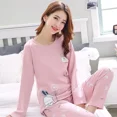 thumbnail image 3 of Conjuntos de pijamas para mujer, primavera otoño, camiseta de manga larga + pantalones, traje de 2 piezas, ropa de dormir de dibujos animados para mujer, ropa informal para el hogar, 3 of 5