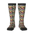 thumbnail image 1 of Sikiie Chaussettes Hautes Imprimé Nourriture, Chaussettes Longues Extensibles pour Femmes, 1 of 6