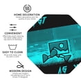 thumbnail image 4 of Saiise 4 Pcs Leather Coasters for Drinks Coaster Sets Drink Table Cup Coasters for Living Room Kitchen Coffee Decor,Geometry Dash, 4 of 8