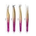 thumbnail image 5 of LASH Juego de 4 pinzas para extensiones de pestañas con punta de fibra de flor de hielo NANO - Pinzas para extensiones de pestañas Steel Lash Supply, 5 of 5