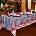 thumbnail image 1 of Christmas Tablecloth, 180 X 150cm Rectangular Christmas Tablecloths Gray Christmas Table Cover Dining Table Cloth, Large Washable Christmas Dinner Tab, 1 of 3