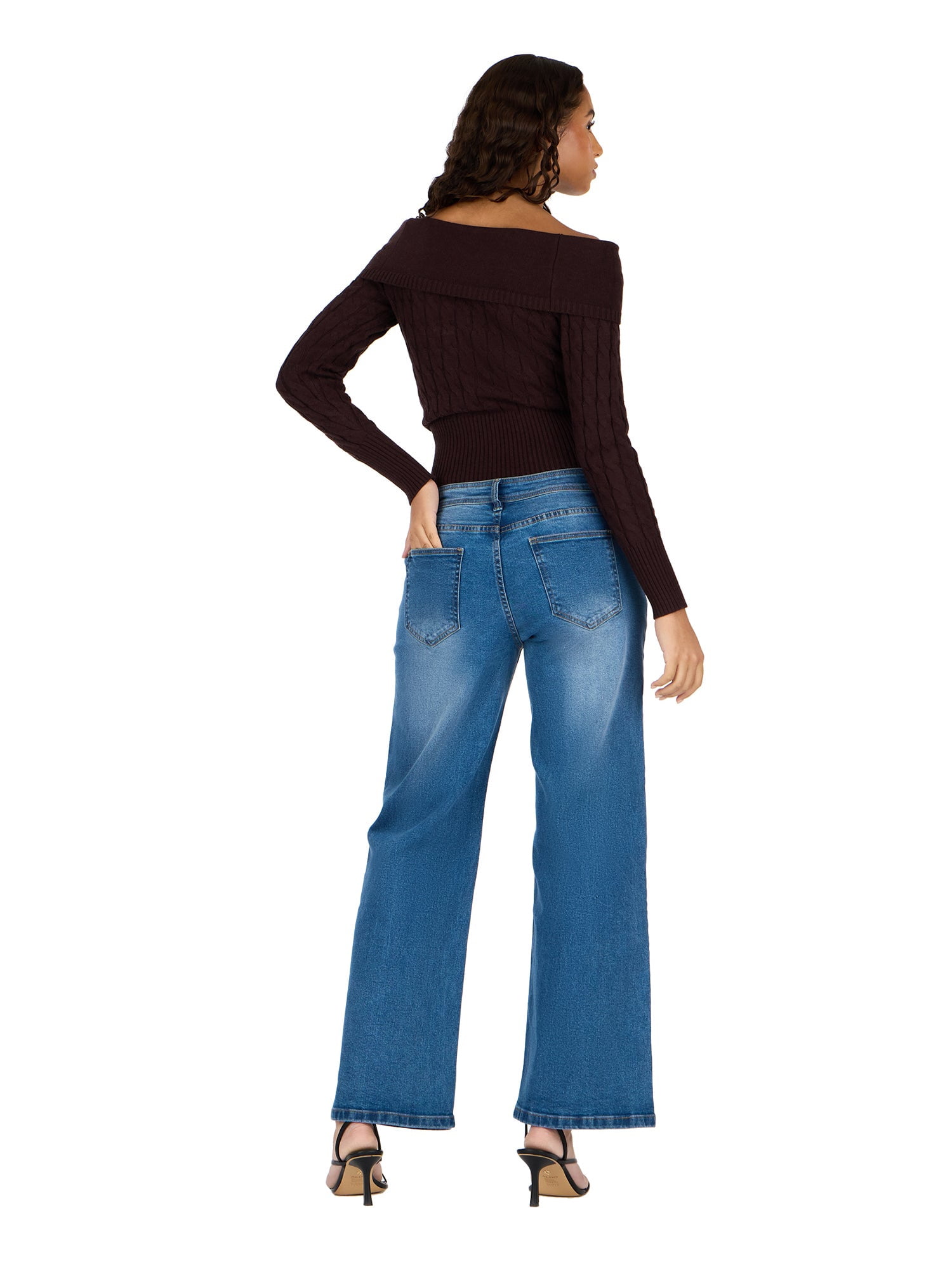 Forever 21 Women's Low Rise Baggy Stretch Denim Jeans, Sizes 0-14