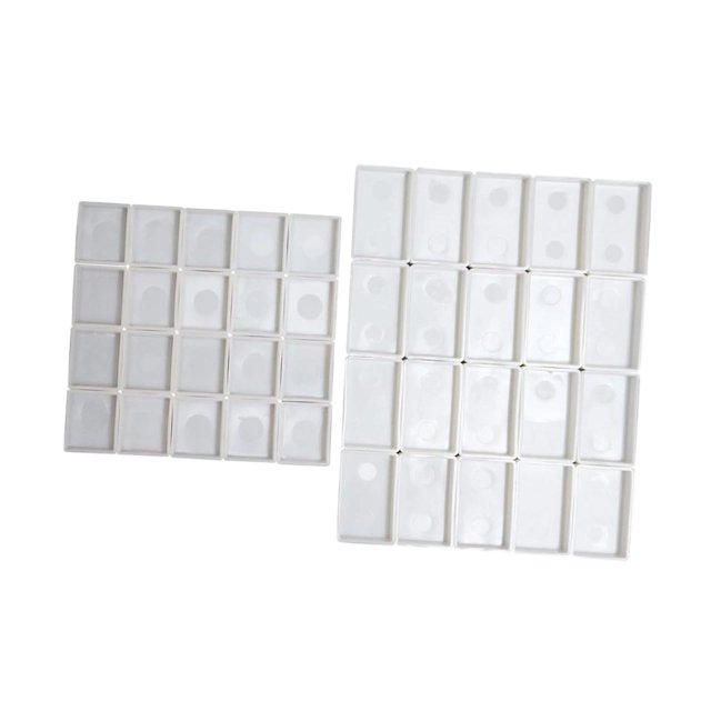 40 medias pastillas de acuarela, pastillas de pintura para artistas, cuencos para mezclar, contenedores de pintura portátiles para paletas de acuarela