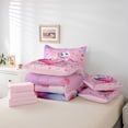 thumbnail image 5 of Homewish Kawaii Bowknot Cat Bedding Comforter Set 7pcs for Girl, Romantic Love Heart King Bedding Sets, Fashion Kitten Animal Reversible Bed Sheets, Lightweight Room Decor, 5 of 7
