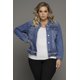 thumbnail image 3 of ABPHQTO Chaqueta vaquera de mujer azul azul azul con botones y cuello vuelto de talla grande, 3 of 5