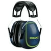 MX Series Earmuffs, 27 dB, Black/Blue/Green, Headband