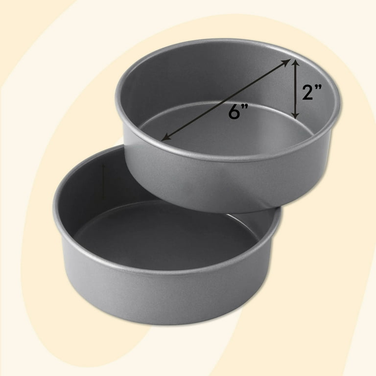 Wilton Everyday Non-Stick Bakeware Round Cake Pans, 6-Inch Layer