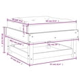 thumbnail image 5 of vidaXL Patio Footstools with Cushions 2pcs Solid Wood Pine, 5 of 12