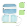 thumbnail image 1 of Uxcell Label Maker Case for D30 D35 M02 Label Maker Machine, 2 Pcs EVA Travel Label Printer Case for Sticker Storage Holder Tape Paper Roll, Green, 1 of 7