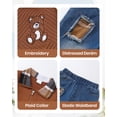 thumbnail image 6 of Toddler Baby Boy Clothes 18 Months Boys Fall Winter Outfits 24 Months Boys Long Sleeve Lapel Top Jeans Pants 2PCS Clothing Set Brown, 6 of 7