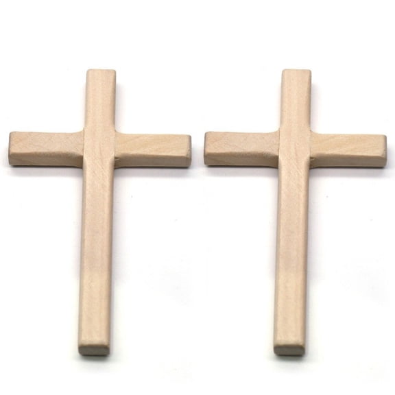 vlrwzc Wooden Cross 2pcs Vintage Religious Catholic Handcrafted Plaque 4.7Inch Small Hanging Wall Crucifix Hanging Cross for Home Wall Decor
