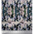 thumbnail image 1 of Soimoi Green Cotton Duck Fabric Abstract Tie-Dye Printed Craft Fabric by The Yard 58 Inch Wide, 1 of 3