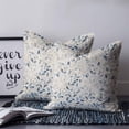thumbnail image 2 of 18x18 Pillow Covers Set of 2, Blue Botanical Throw Pillow Covers Decorative Couch Cushion Case, Farmhouse Spring Summer Plant Microfiber Square Pillowcases for Bedroom Car Living Room, 2 of 7