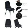 thumbnail image 2 of Shell Chair Covers Stretch,Mid Century Modern Dining Chair Slipcovers Removable Washable Anti-Dust Velvet Lounge Armless Chair Protector for Kitchen Living Room-4 Pcs-black, 2 of 7