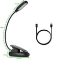 LED Book Reading Book Light Clip On Bed Plug in 3level Brightness Lamp