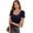 Navy Blue, variant on Women's Basic Tops Scoop Neck T Shirts Ribbed Knit Slim Short Sleeve Tee Clothes Trendy 2026