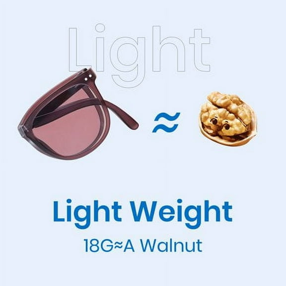 Cyxus Folding Sunglasses For Women Men（easy to carry） Lightweight TR90 Polarized Sunglasses UV400 Protection Anti Glare（Purple）