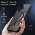 thumbnail image 5 of JETech Magnetic Case for iPhone 16 Plus 6.7-Inch Compatible with MagSafe, Translucent Matte Back Slim Shockproof Phone Cover (Black), 5 of 6
