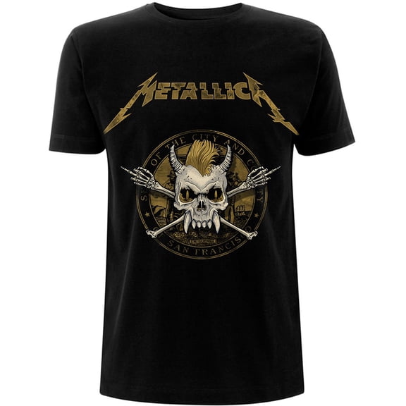 Men's Metallica Scary Guy Seal Slim Fit T-shirt Small Black