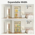 thumbnail image 2 of VIPEK X1 Expandable Clothes Rack Heavy Duty Adjustable from 2' to 3'5" with Flexible Shelves and Hanger Rods Metal Garment Racks Portable Closet Rack Clothing Racks for Hanging Clothes, Gold, 2 of 7