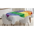 thumbnail image 1 of Ambesonne USA Tablecloth Rectangular Table Cover, Heart Gay Flag Rainbow Art, 60"x90", Multicolor, 1 of 3