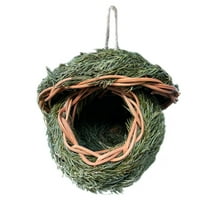 Eease Outdoor Woven Hanging Bird House Natural Fiber Shelter Garden Hummingbird Toys