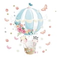 thumbnail image 3 of Pegatinas de pared de animales con globos aerostáticos para dormitorio infantil, sala de estar, bonitas y extraíbles. Estilo B, 3 of 9
