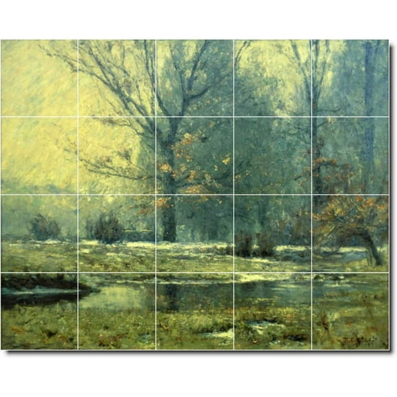 Ceramic Tile Mural-Theodore Steele Country Painting 323. 21.25" w x 17" h using (20) 4.25 x 4.25 ceramic tiles