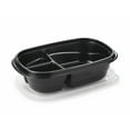 thumbnail image 3 of Rubbermaid TakeAlongs Divided Meal Prep Containers, 1.1 L (4.7 Cup), Black, 8 Pack, 3 of 3