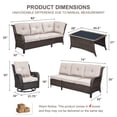 thumbnail image 3 of Bellefurn Outdoor Wicker Patio Furniture Set with Swivel Rocking Chairs,Outdoor Wicker Sectional Sofa Set L-Shaped Sectional Sofa with Coffee Table,Rattan Conversation Set for Backyard Porch Garden, 3 of 8