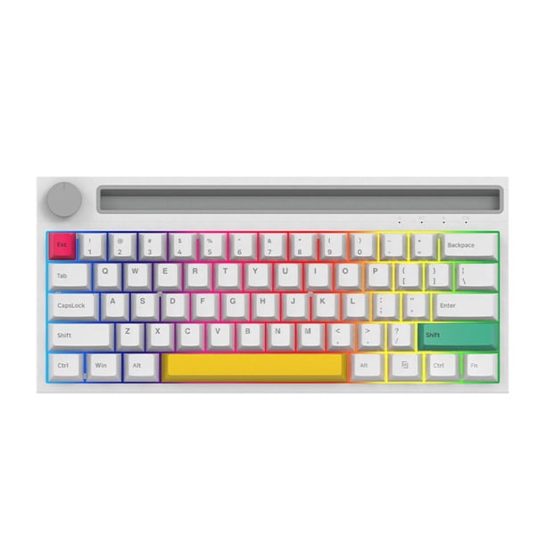 Ajazz K620T BT y teclado mecánico de modo dual con cable 62 teclas RGB compacto