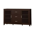 thumbnail image 3 of Stonecroft Furniture Martin Wood TV Stand for TVs up to 46" in Cappuccino, 3 of 6