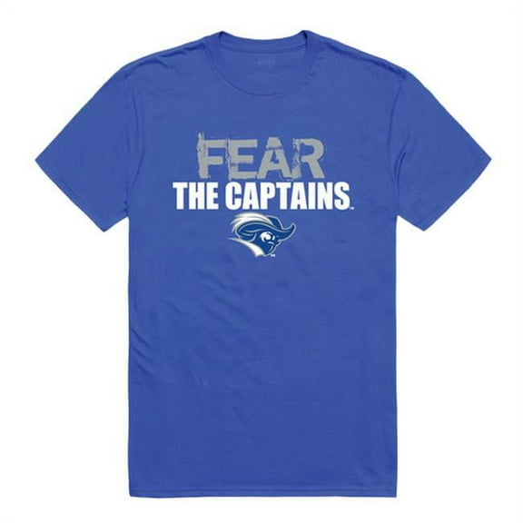 W Republic 518-279-B02-01 Christopher Newport University Men Fear T-Shirt, Royal - Small