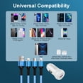 thumbnail image 4 of Bioonis Compatible for iPhone Car Charger, 38W Dual Port USB C Car Charger Adapter+6FT USB C to Light-ning Cable & Light-ning Cable, Type C Car Cigarette Lighter Compatible with iPhone, Samsung(Blue), 4 of 7
