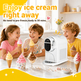 thumbnail image 4 of Xutumm 1.25 QT Compressor Ice Cream Maker, No Pre-Freezing Frozen Dessert Machine with Self-Cleaning, LED Display, Adjustable Hardness, Stainless Steel Bowl, White, 4 of 7