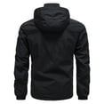 thumbnail image 3 of Siilsaa Light Jackets for Men Lightweight Bomber Jackets Light Track Jackets Zip Up Casual Windbreaker Fashion Coat with Hoodie Black,3XL, 3 of 3
