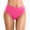 F-Hot Pink, variant on Womens Medium Rise Swim Briefs Bikini Bottoms Triangle Cut Summer Comfort Swimwear（F-Black,M)