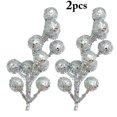 thumbnail image 2 of Coofit Christmas Berry 12-head Glitter Artificial Small Berry Pick Xmas Tree Decor, 2 of 10