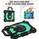 thumbnail image 2 of Funda Resistente a Prueba de Golpes para iPad A16 11 / iPad A16 10, Funda Protectora de Silicona + Capa de PC con Soporte Giratorio de 360° y Correa para el Hombro, Verde, para iPad A16 11/10, 2 of 7