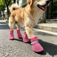 thumbnail image 6 of Dog Boots For Hot Pavement Summer Breathable Soft Mesh Paw Protectors Puppy Small Medium Large Shoes With Adjustable Safe Reflective Strap And Rugged Anti-Slip Sole Hiking Running Pet Accessories, 6 of 7