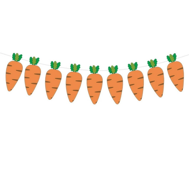 party balloons Happy Easter Decorations Pull Flags Banner Colorful Cartoon Rabbit Pull Flags Pull Flowers Party Decoration