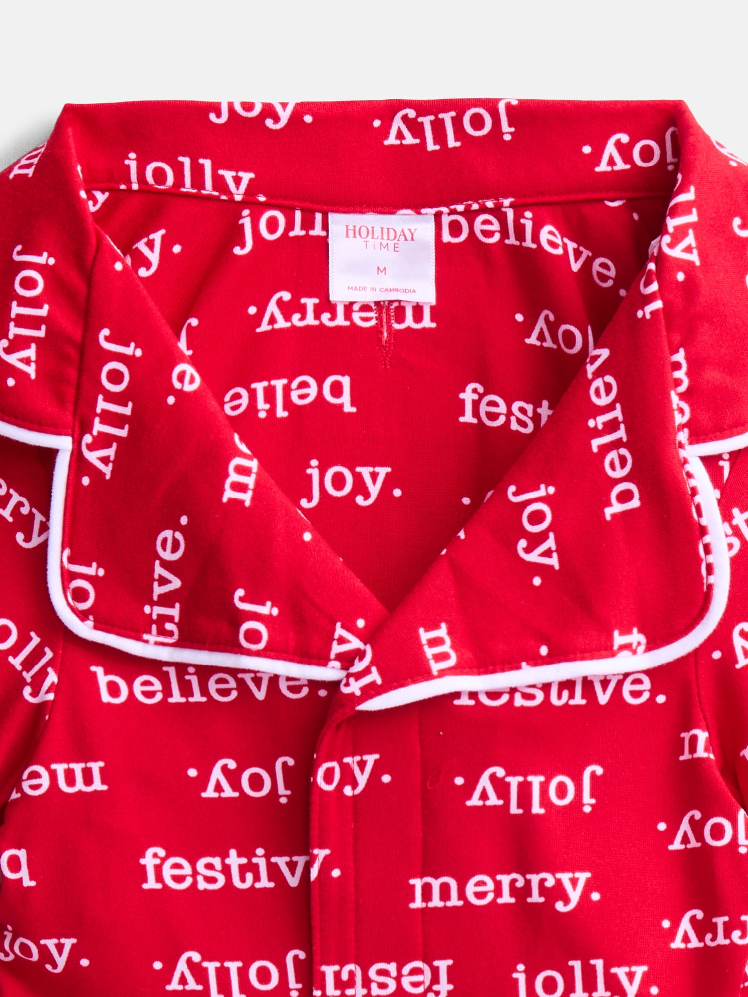 Holiday Time Matching Family Sleepwear Pet Pajama Top, Sizes XS-2XL